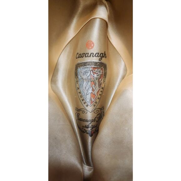 VTG 70’s Cavanagh New York Tan Suede Fedora Hat With Feather Detail Size 7 3/8 - Picture 7 of 9